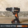 WORX Nitro 18V (20V MAX) Cordless Impact Drill, PowerShare, Brushless Motor, 60Nm, 13mm Chuck, Variable Speed Control, LED Light, 2pcs 2.0 Ah Batteries Included, WX352 Image 5