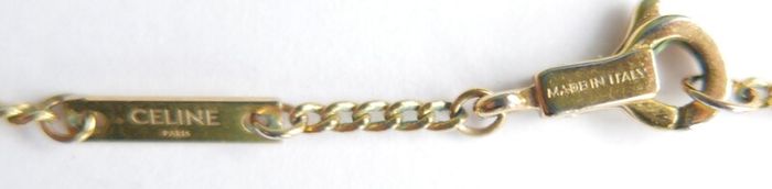 Celine Gift Box Cylinder Pendant  Necklace length 36"