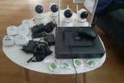 Nvr + 4 security cameras with 500gb harddrive indoor cameras