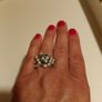 silver ring with pearls Image 3