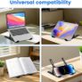 Adjustable Laptop Stand for Desk Foldable & Portable ABS Silicone Riser, Ventilated Cooling Holder for 10 17.3 Laptops & Tablets Image 7