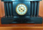 Black Slate/Marble Pillard French Mantle Antique Clock Circa 1800's FIND ANOTHER ONE! Update! (Clock Was Taken Out Of Storage And Is Up And Running Smoothly Now And Keeping Great Time).