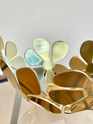 Vintage Ikea Brass Stockholm Fruit Bowl, Monica Mulder, Scandinavian