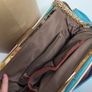 RETRO style red, blue and gold tone chain crossbody and shoulder straps Image 7