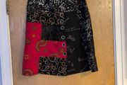 Desigual Black Patterned Skirt .  S. 18-20.