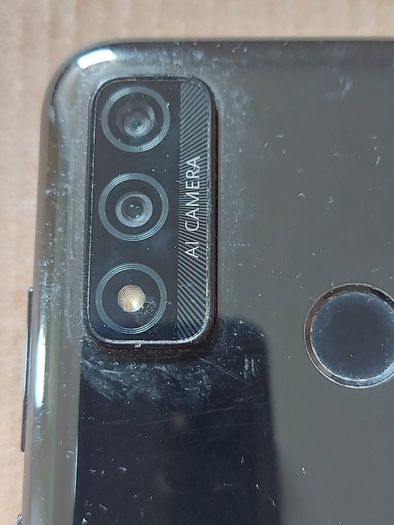 HUAWEI P Smart (2020), Model POT-LX1A, has Pin Lock and small scratch at very top of screen, for parts or repair