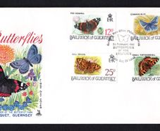 1981 Guernsey Butterflies Commemorative Stamps First Day Cover (FDC)