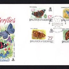 1981 Guernsey Butterflies Commemorative Stamps First Day Cover (FDC)