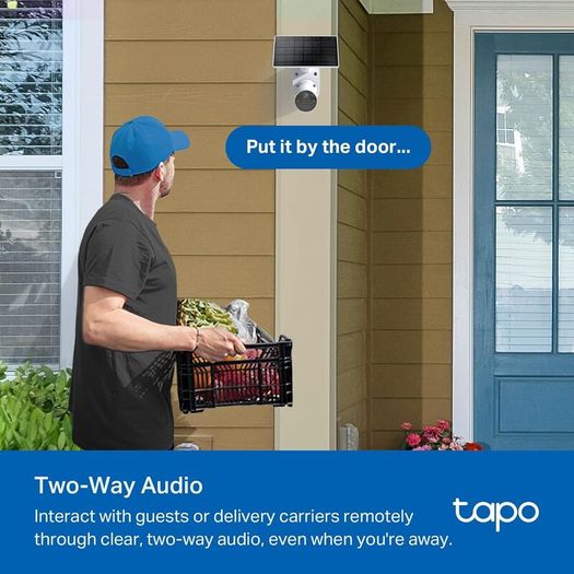 Battery Solar Security Camera Outdoor, Maintenance-free, Colour Night Vision, Outdoor Camera No Monthly Fee, Smart Person Detection