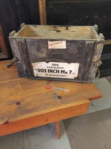 Vintage Wood Ammo Box