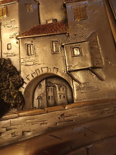 Linea Fusco Italian Silver {925} Italian art work mirror framed 3D sculpture wall art