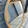 Large Round Mid Century Mirror Image 3