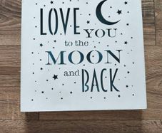 Love You to the Moon and Back" Light-Up Wooden Wall Sign