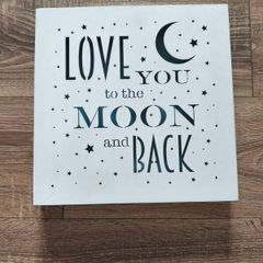 Love You to the Moon and Back" Light-Up Wooden Wall Sign