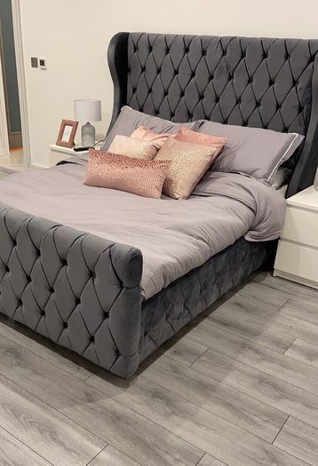 King size sleigh bed frame