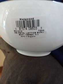 NWT Four Wedgwood White Cereal Bowls