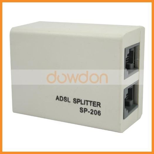 RJ11 ADSL Modem Splitter SP-206 for Phone Telephone Brand New