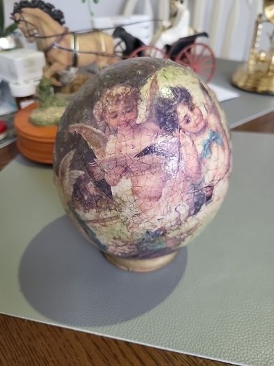 Ostrich egg painted