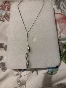 silver teardrop necklace