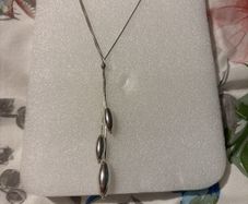 silver teardrop necklace