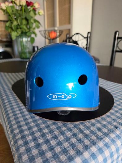 Micro metalic blue Bike/Scooter Helmet