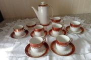 Arklow Pottery coffee set Gold Maroon pattern 2384