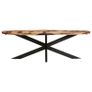 Dining Table 240x100x75 cm Acacia Wood with Sheesham Finish Image 6