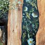 Handmade Wooden & Epoxy Resin Charcuterie Board with Real Pressed Flowers Image 6