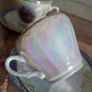Japanese Lusterware Cups & Saucers Image 2
