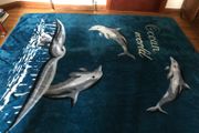 Soft Reversible Ocean World Throw/Blanket -Whale /Dolphin Motives