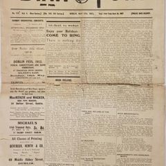 1913 Sinn Fein Pre Revolutionary Newspaper