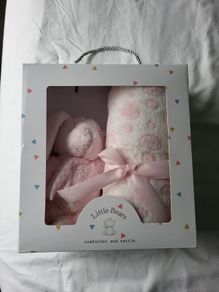Pink bunny & blanket gift
