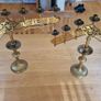 Brass Church Candelabras Pair Image 2