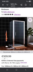 square shower enclosure