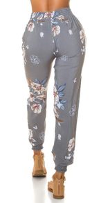 Highwaist Summer with Print GRAU m-l L/XL