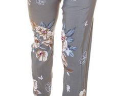 Highwaist Summer with Print GRAU m-l L/XL