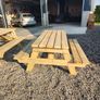 Hand crafted,pre=treated,solid wood picnic benches. Image 3