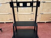 Large Tv / Video Conferencing Floor Cart With Shelves