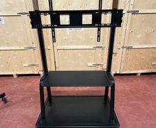 Large Tv / Video Conferencing Floor Cart With Shelves
