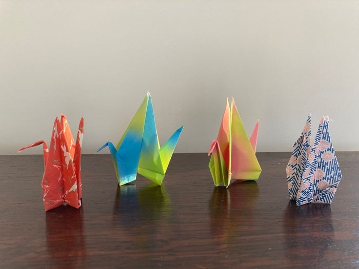 Origami Cranes x 4