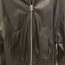 black real leather bomber Image 4