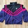 adidas jumper windbreaker top vintage look size L pink purple black Image 2