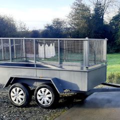 trailer 8 ft 4 inches by 4 ft 4 inches.