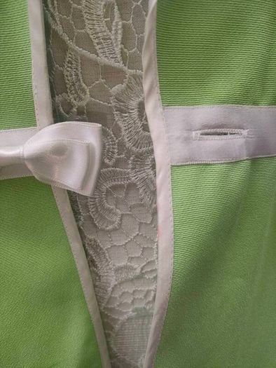 French lime green blazer  with white bow size M/L Postage included