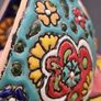 Bowl, Minakari Ceramic Footed Bowl Hand Painted Decorative Image 6