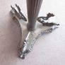 Antique Embossed Brass Ornate Standing  Ashtray German Metal Image 7