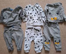 3x Boys jogger/sweatshirts sets, 0-3 months/62 cm