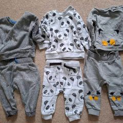 3x Boys jogger/sweatshirts sets, 0-3 months/62 cm