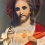 Large Antique Sacred Heart of Jesus Framed Print Irish Catholic Religious Art Image 5