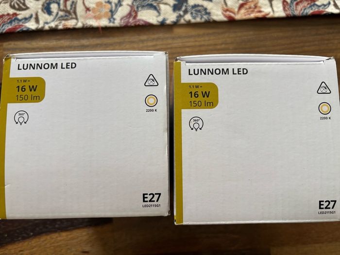 Ikea lunnom led lighte27